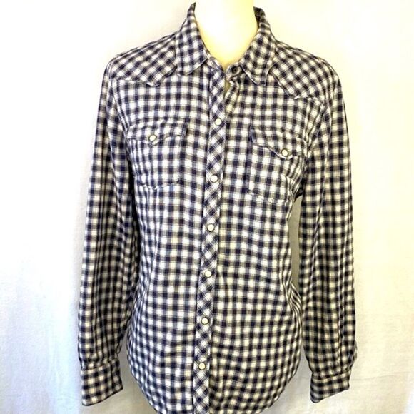 LUCKY BRAND WESTERN CUT PEARL SNAP FRONT SHIRT - Picture 1 of 13